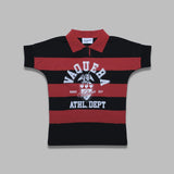 women striped polo knit - 83% viscose, 17% polyester - made in italy