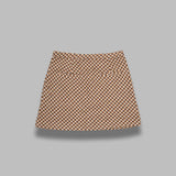 retro blanket check mini skirt VOL2611- MULTI HOUSE OF SUNNY 