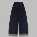 moon waxed denim high-waist flare jeans WPA159ACDEN0007- BK99 MARINE SERRE 