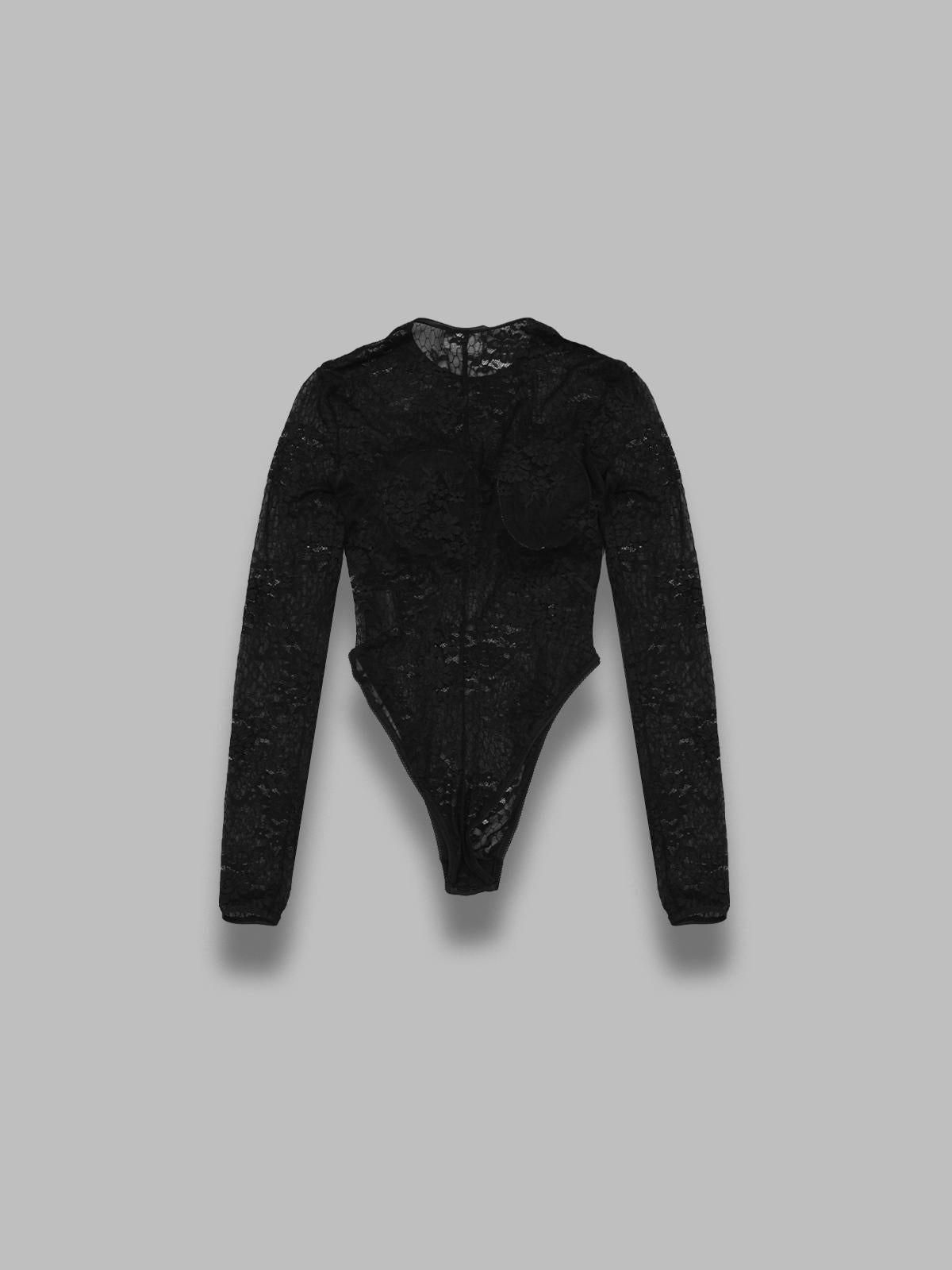 lace bullet bra bodysuit VAQ11U002- BK VAQUERA 