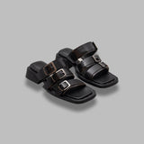 lordette black buckled sandals MI-5707- BK MIISTA 