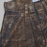 flocked denim cargo shorts VAQ11P013- BRW VAQUERA 