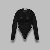 lace bullet bra bodysuit VAQ11U002- BK VAQUERA 