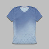 moon faded jersey baby fit t-shirt WTT012A-CJER0070- BL05 MARINE SERRE 