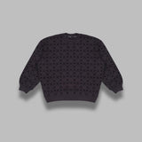 moonogram flocked fleece relaxed sweatshirt UST022ACJER0089- BK99 MARINE SERRE 