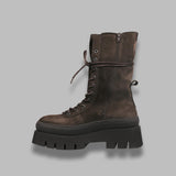 leather lace-up mid boot F5CPH691- CHO COPENHAGEN 