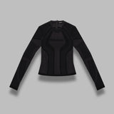 flock mesh sport longsleeve top 250W501- BK MISBHV 