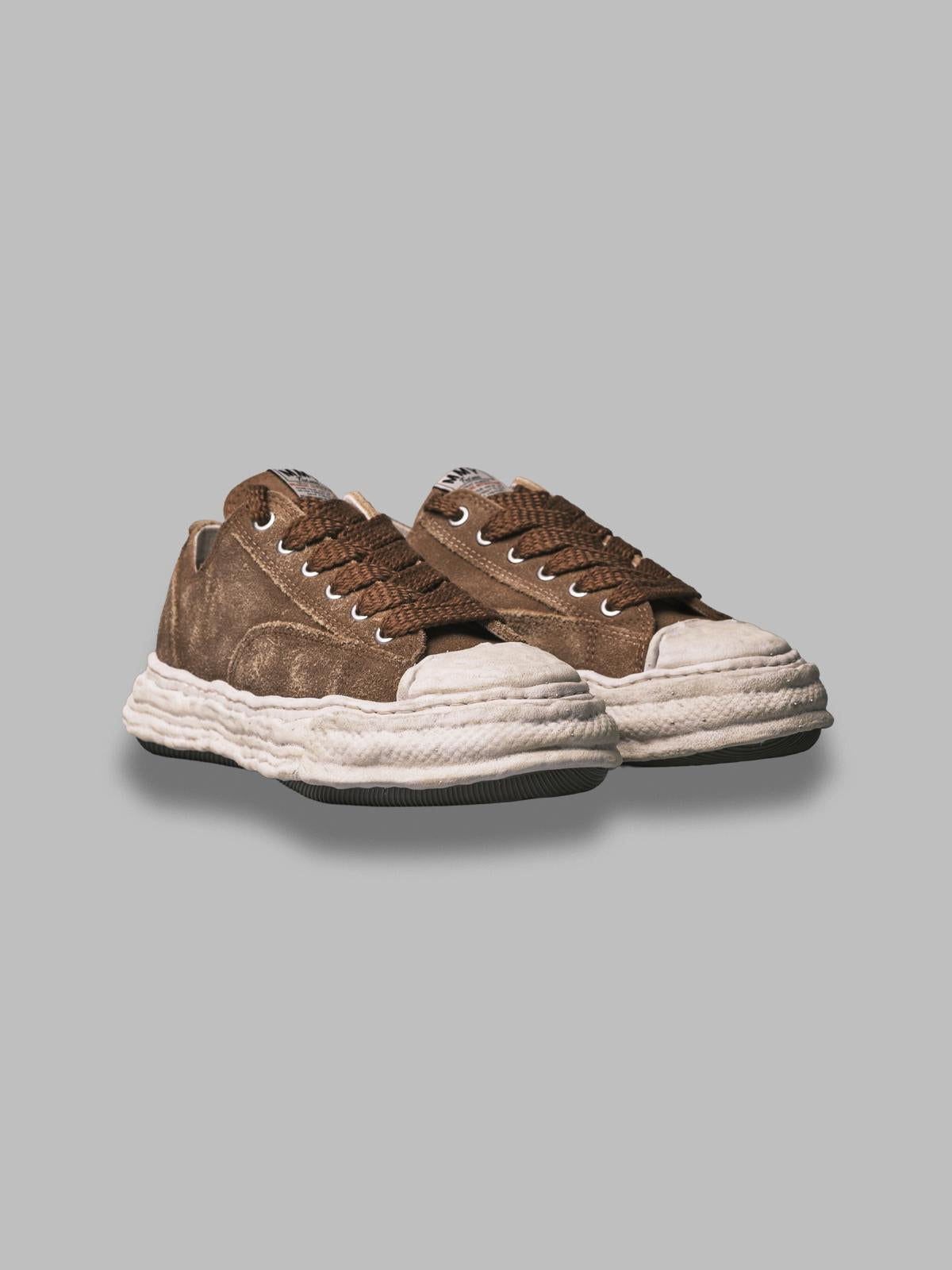 peterson 23/original sole monster leather low-top sneakers A15FW724- BRW MAISON MIHARA YASUHIRO 