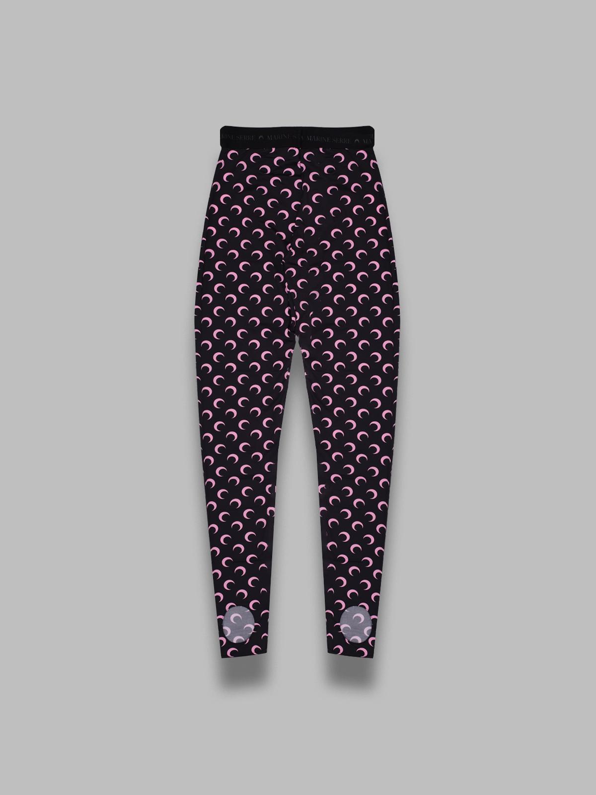 moon printed jersey leggings WPA111ACJER0001- BK90 MARINE SERRE 