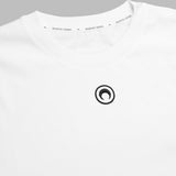 moon logo jersey ss t-shirt MTT077BCJER0009 WH10 MARINE SERRE 