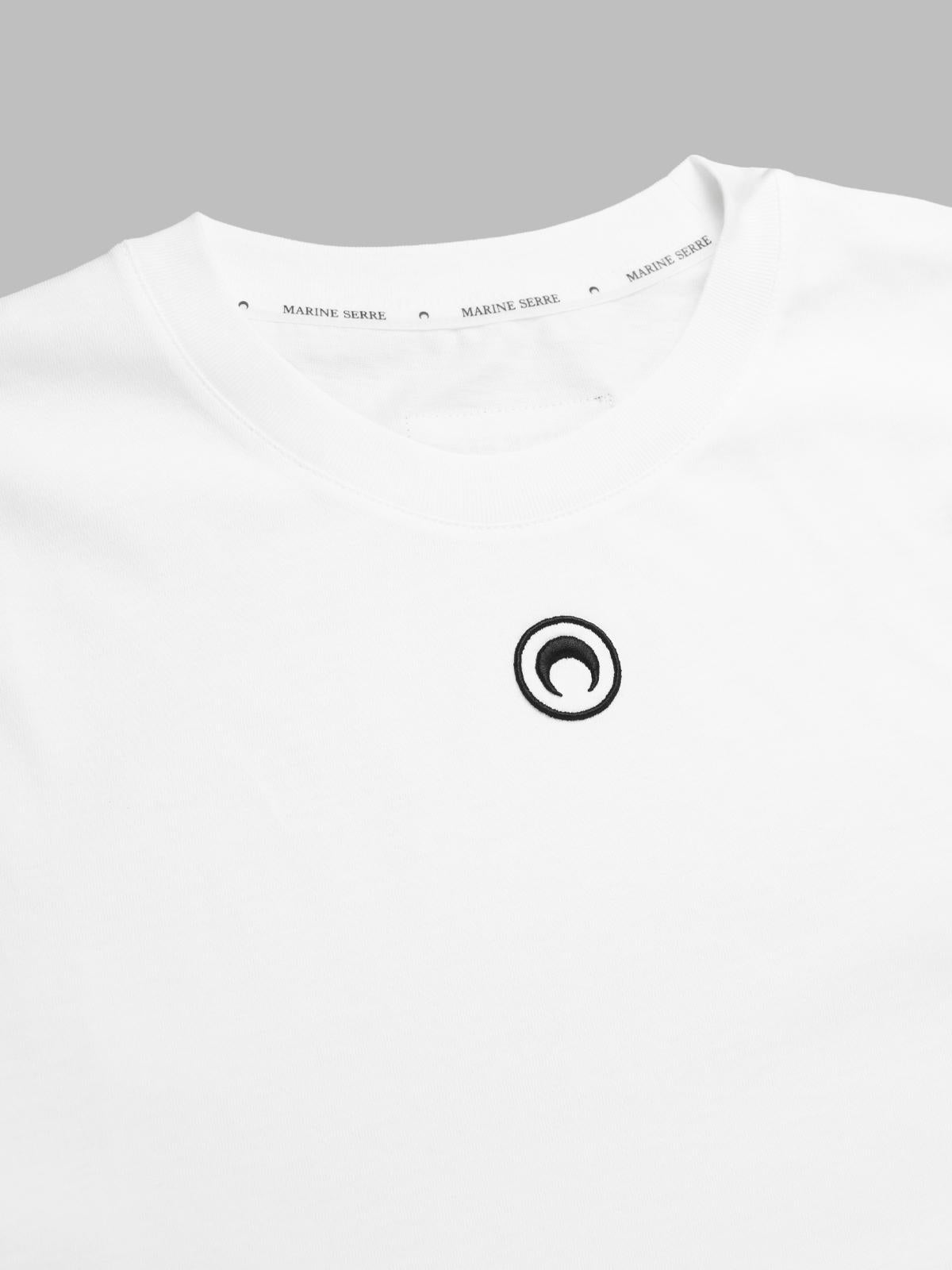 moon logo jersey ss t-shirt MTT077BCJER0009 WH10 MARINE SERRE 