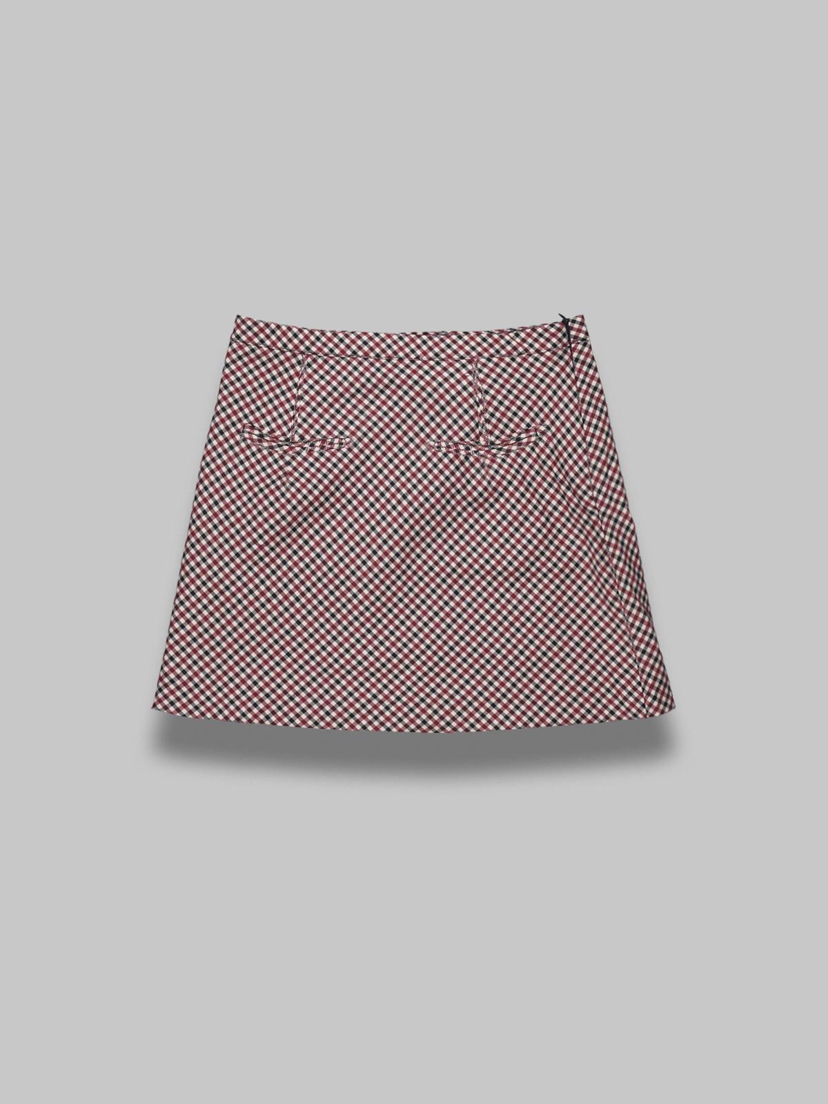 the marie heritage check mini skirt VOL2629- MULTI HOUSE OF SUNNY 