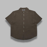 cotton mesh knit shirt