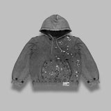 embellished bleached hoodie A15HD561- GRY MAISON MIHARA YASUHIRO 