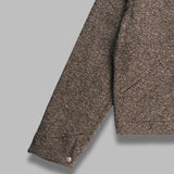 homespun tweed zip blouson A25AB01HT- BRW AURALEE 