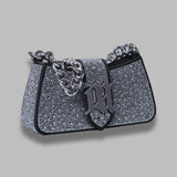 crystal shoulder mini bag 250A412 BK MISBHV 