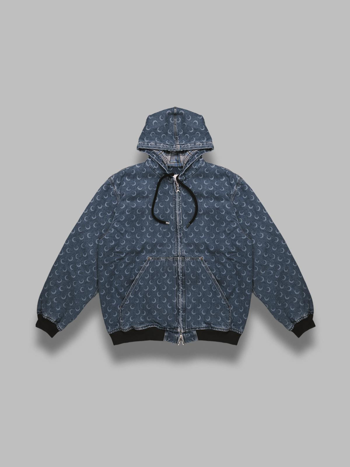 moon laser denim padded jacket MJA071BCDEN0002- BL05 MARINE SERRE 