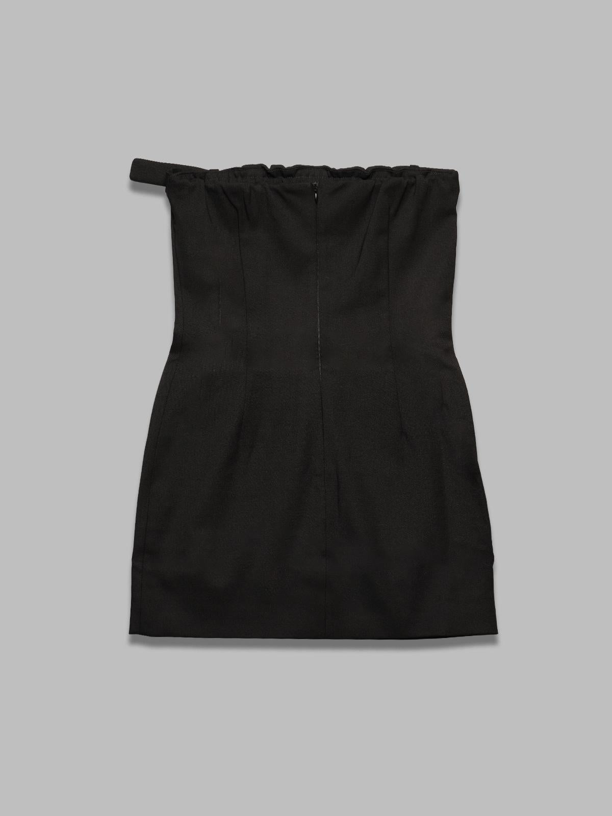 virgin wool twill mini dress WDR355A-RWOV0001- BK99 MARINE SERRE 
