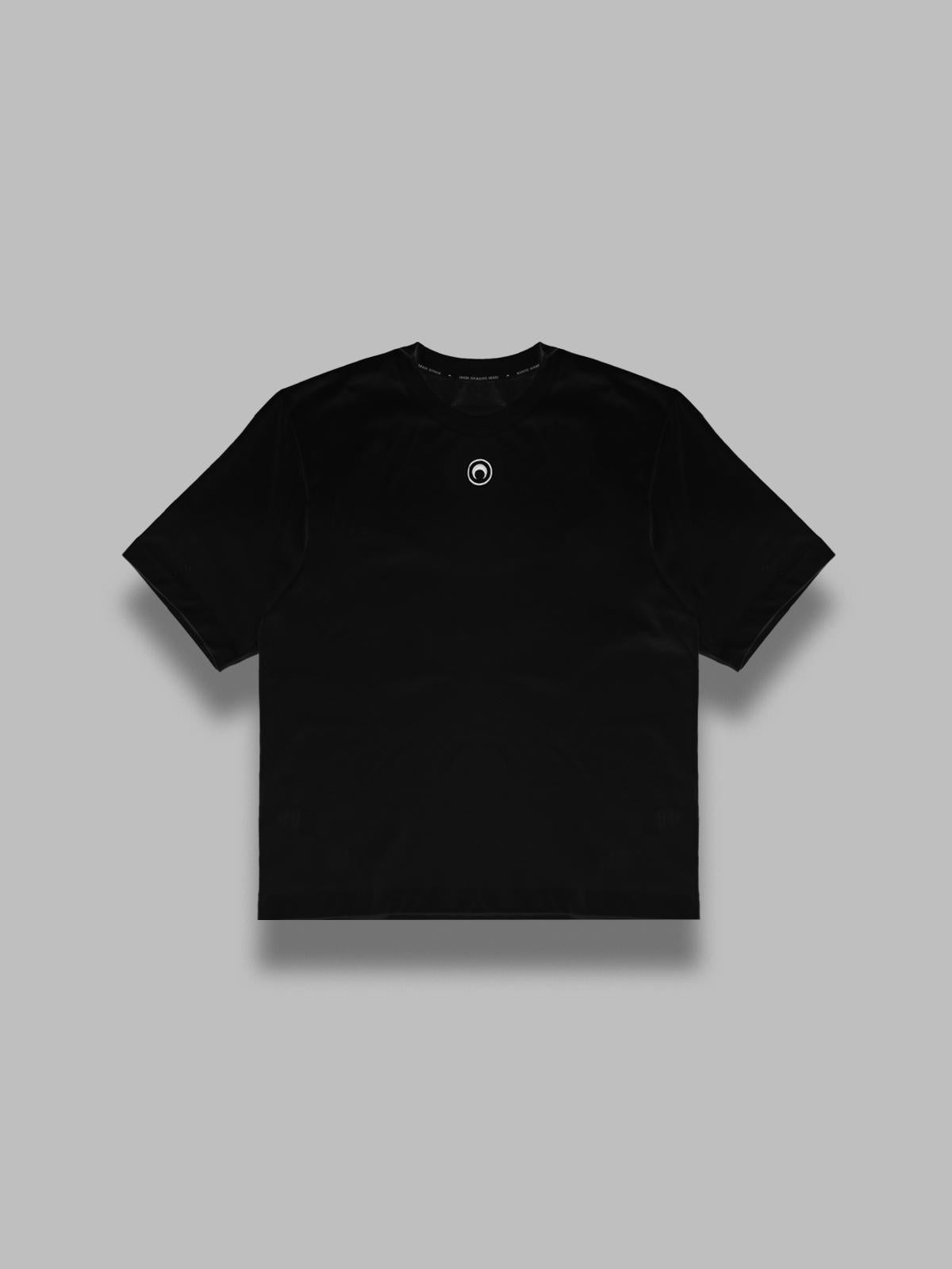 moon logo jersey ss t-shirt MTT077BCJER0009 BK99 MARINE SERRE 