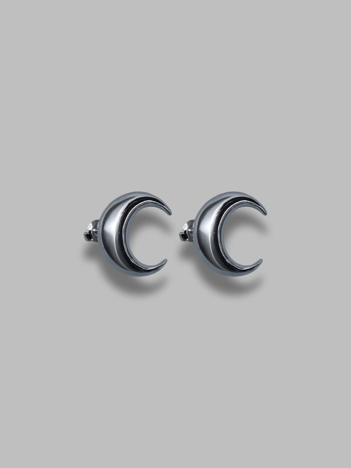 moon stud earrings UJW074ARMET0001- MT11 MARINE SERRE 