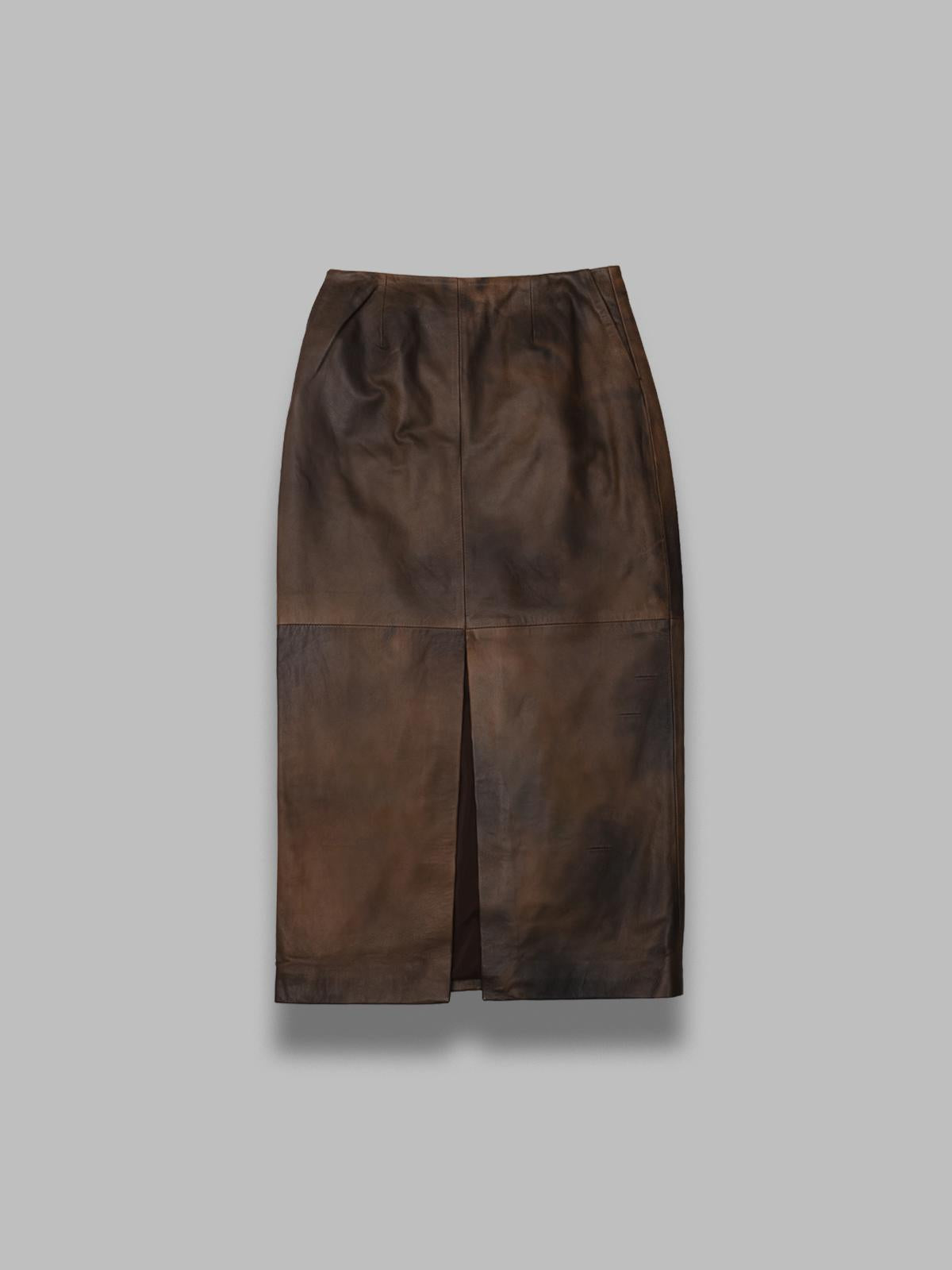 leather midi pencil skirt 1163212037-BCR2211- 2037 ROTATE 