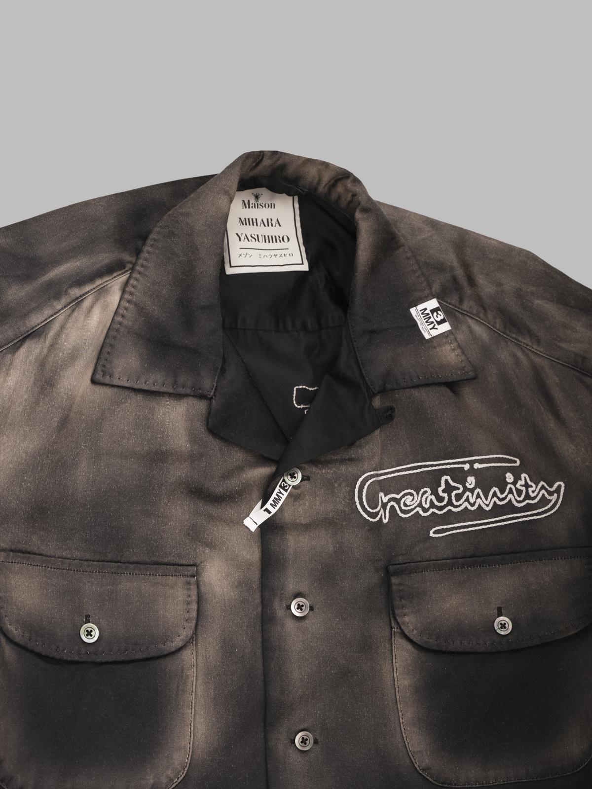 faded satin l/s shirt J15SH183- BK MAISON MIHARA YASUHIRO 