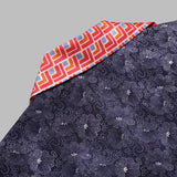 regenerated silk scarves bowling shirt USI025A-UWOV0028- MU00 MARINE SERRE 