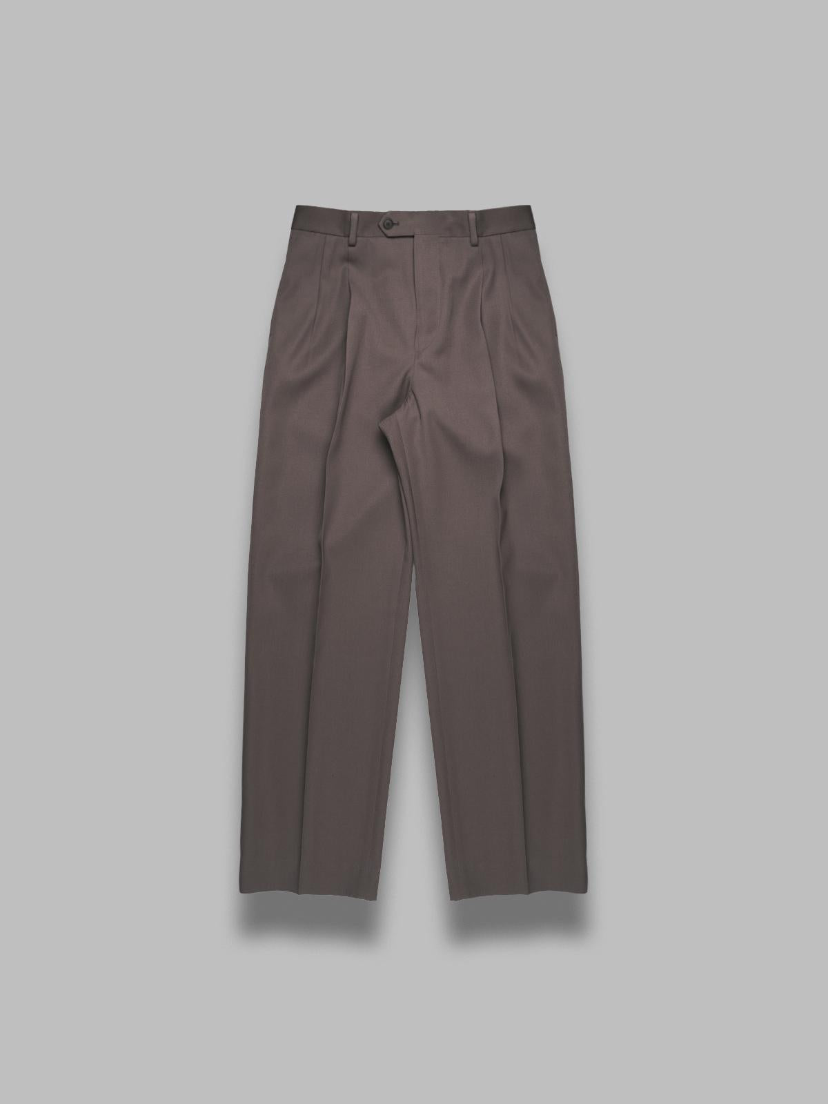 light wool max gabardine two-tuck slacks A25AP03MG- DGY AURALEE 