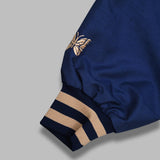 stadium jacket - poly shantung SX215- NAVY NEEDLES 