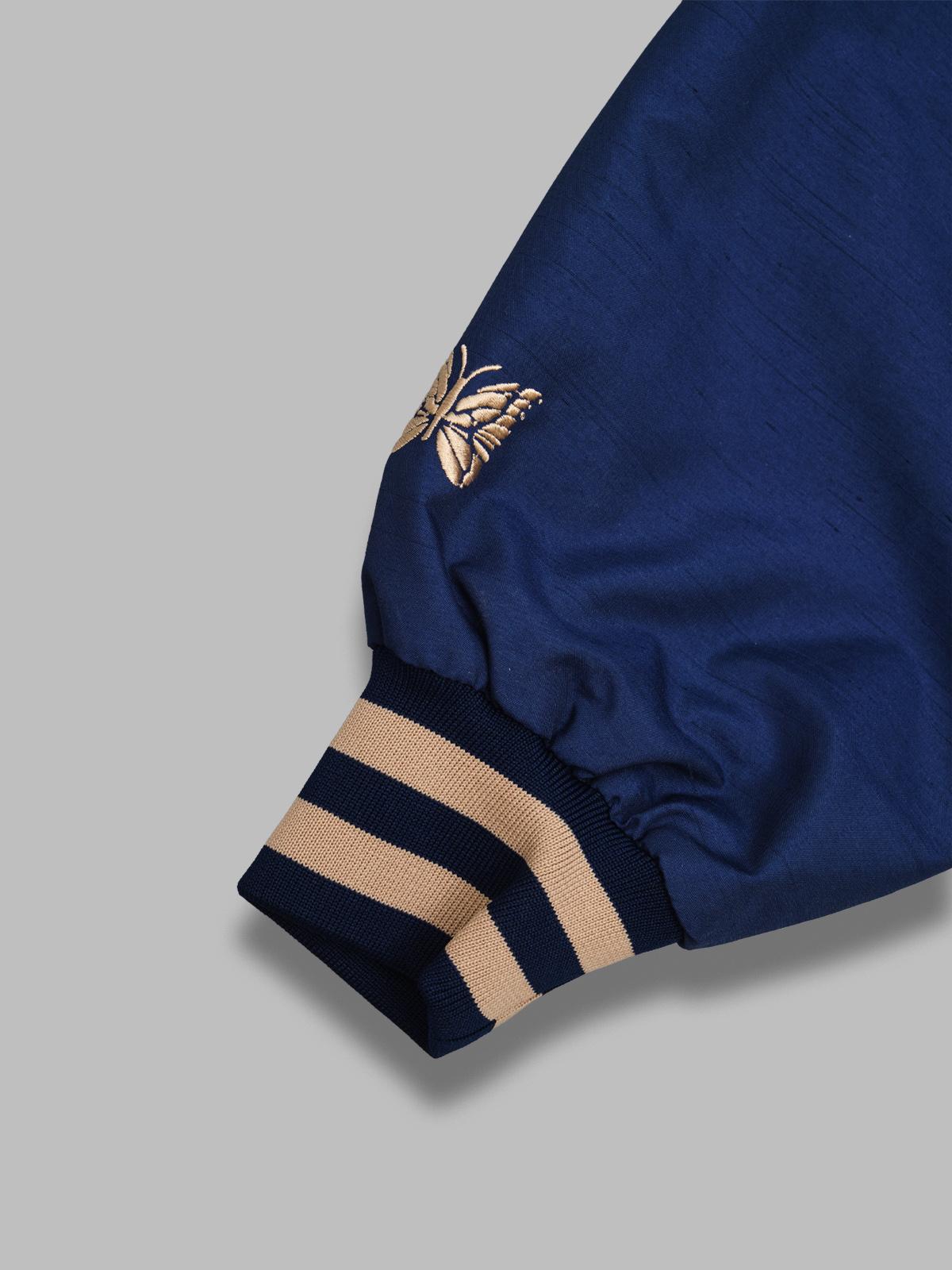 stadium jacket - poly shantung SX215- NAVY NEEDLES 