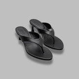 kitten heel leather mule 116099100-BCR2213- 100 ROTATE 