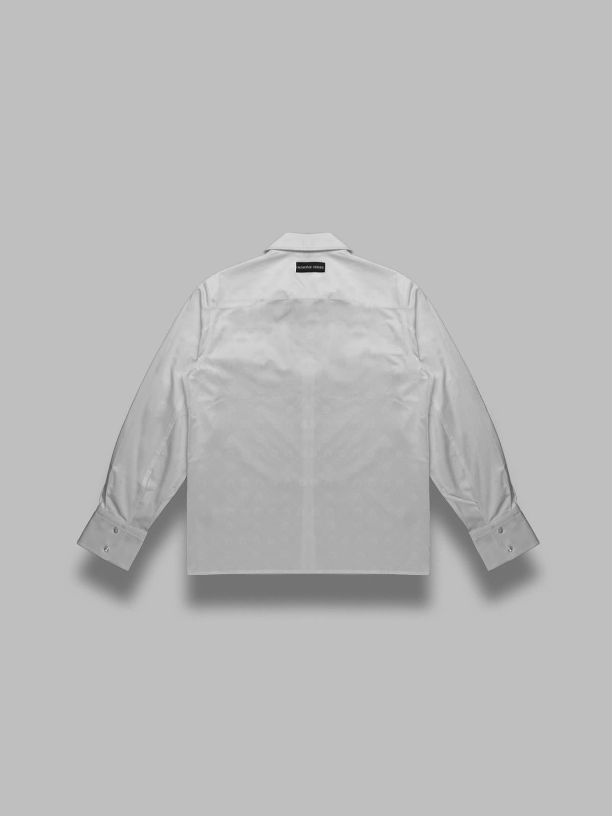 moonogram jacquard cotton ls shirt MSI037BCWOV0072- WH00 MARINE SERRE 