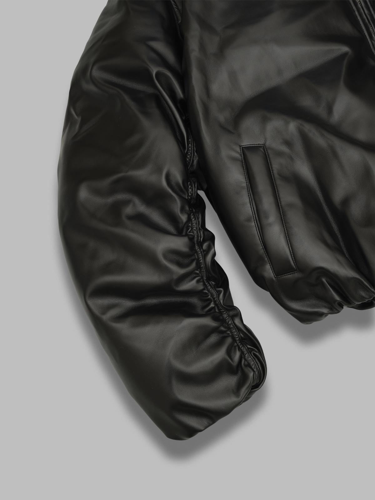 faux leather puffer bomber jacket 251M427- BK MISBHV 