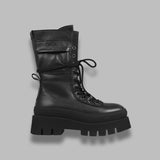 leather lace-up mid boot F5CPH691- BK COPENHAGEN 