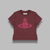 paris orb mini perù t-shirt 1G010015-J001M- H405 VIVIENNE WESTWOOD 