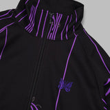 track jacket - poly jacquard SX402- BLACK NEEDLES 
