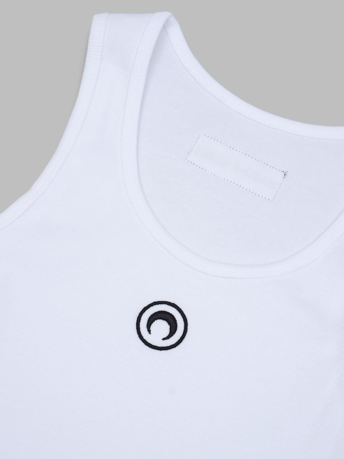 moon logo ribbed jersey tank top MTT081ACJER0011- WH10 MARINE SERRE 