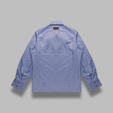 moonogram jacquard cotton ls shirt MSI037BCWOV0072- BL11 MARINE SERRE 