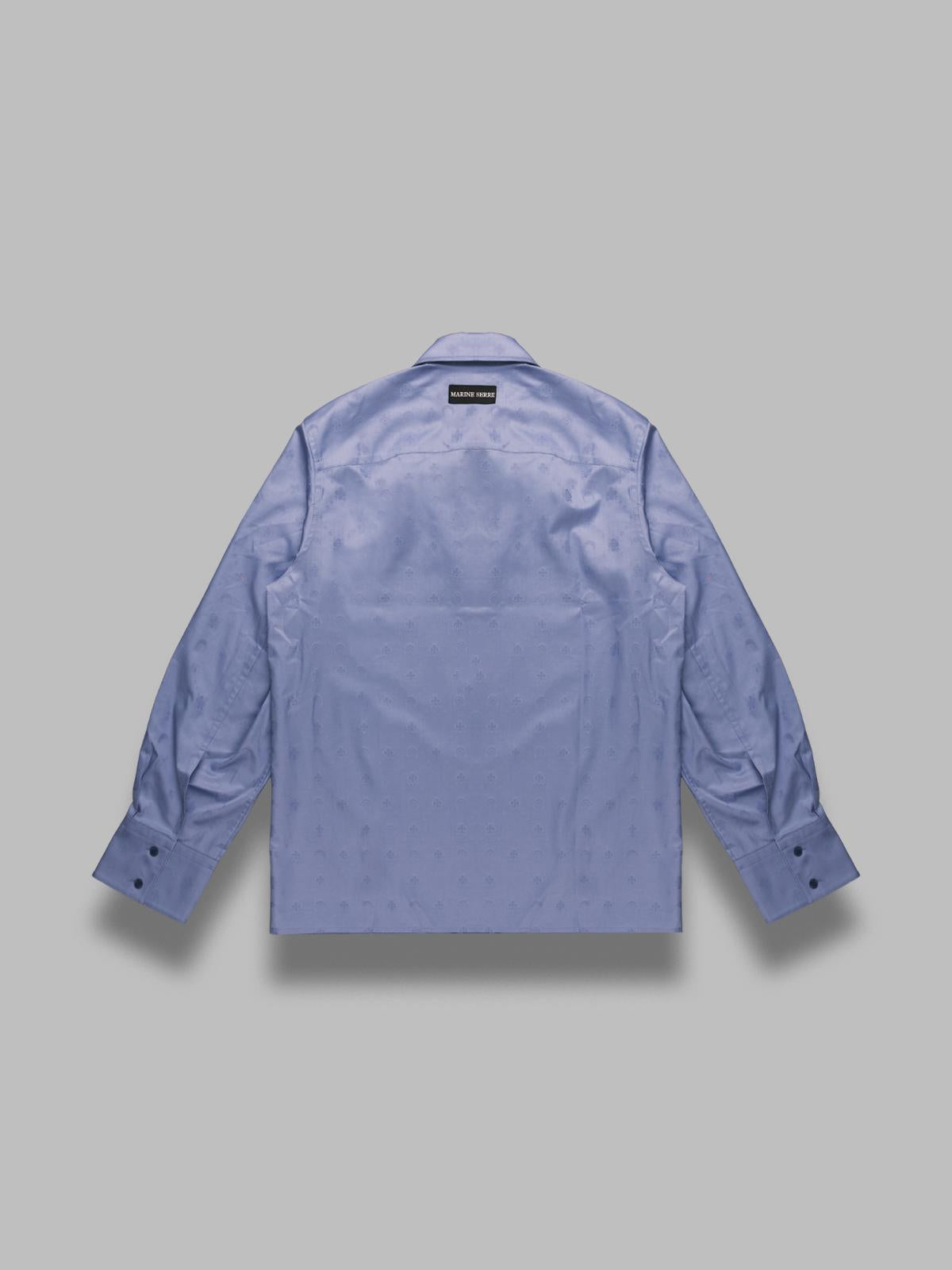 moonogram jacquard cotton ls shirt MSI037BCWOV0072- BL11 MARINE SERRE 