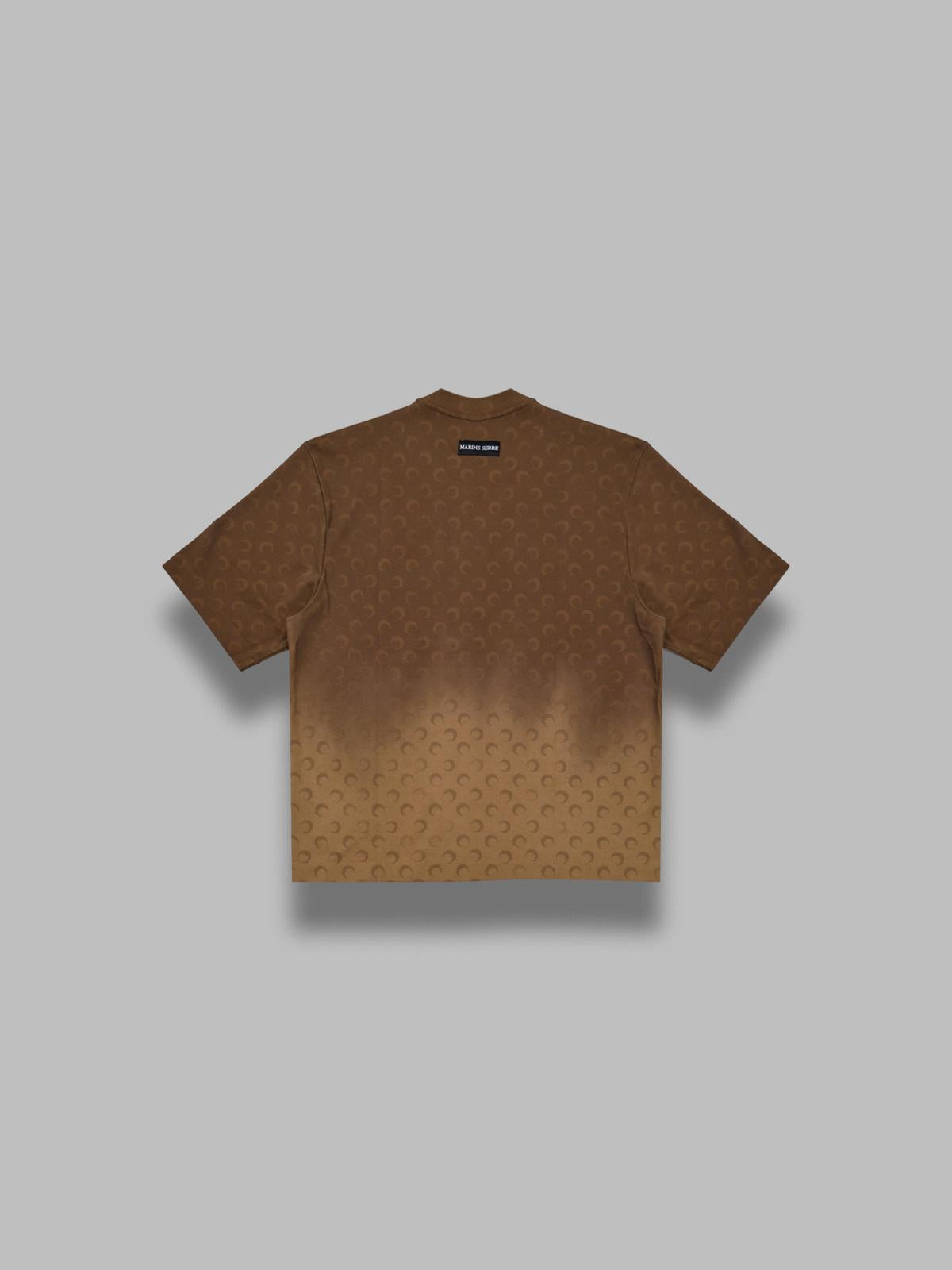 faded moon ss crewneck t-shirt UTT001ACJER0070- BG40 MARINE SERRE 