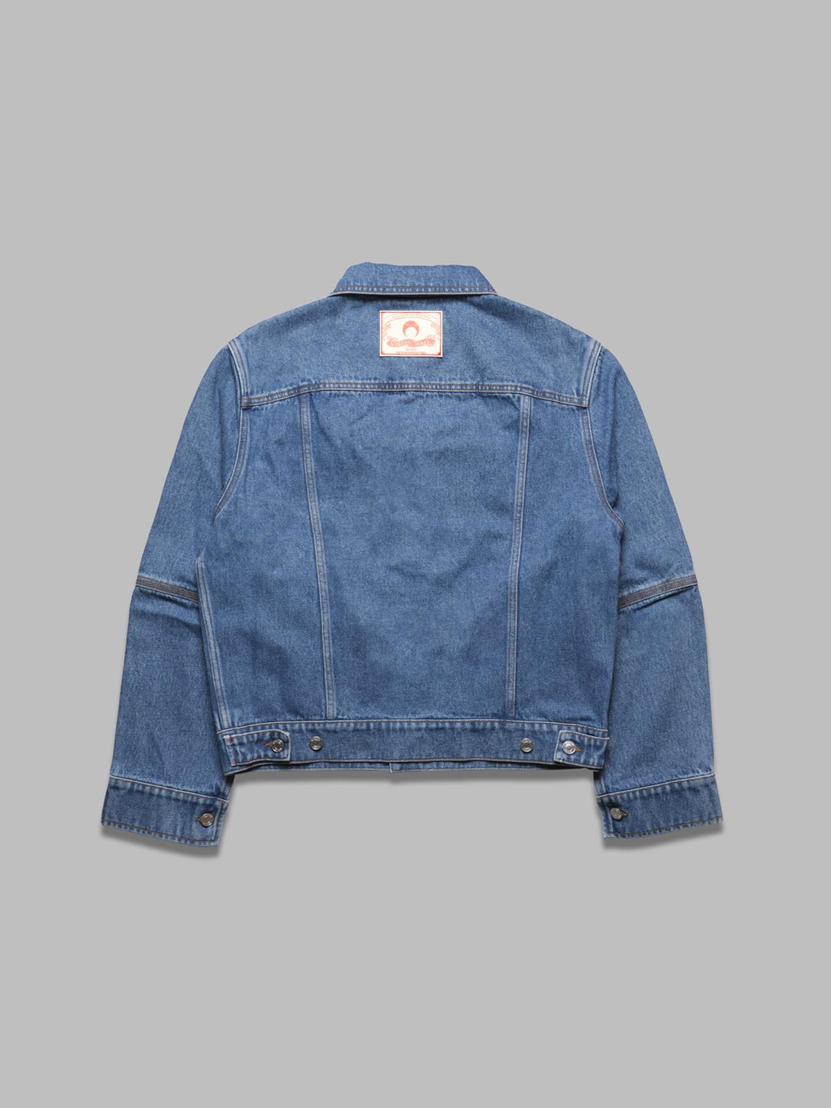 moon laser denim trucker jacket MJA063A-CDEN0002- BL05 MARINE SERRE 