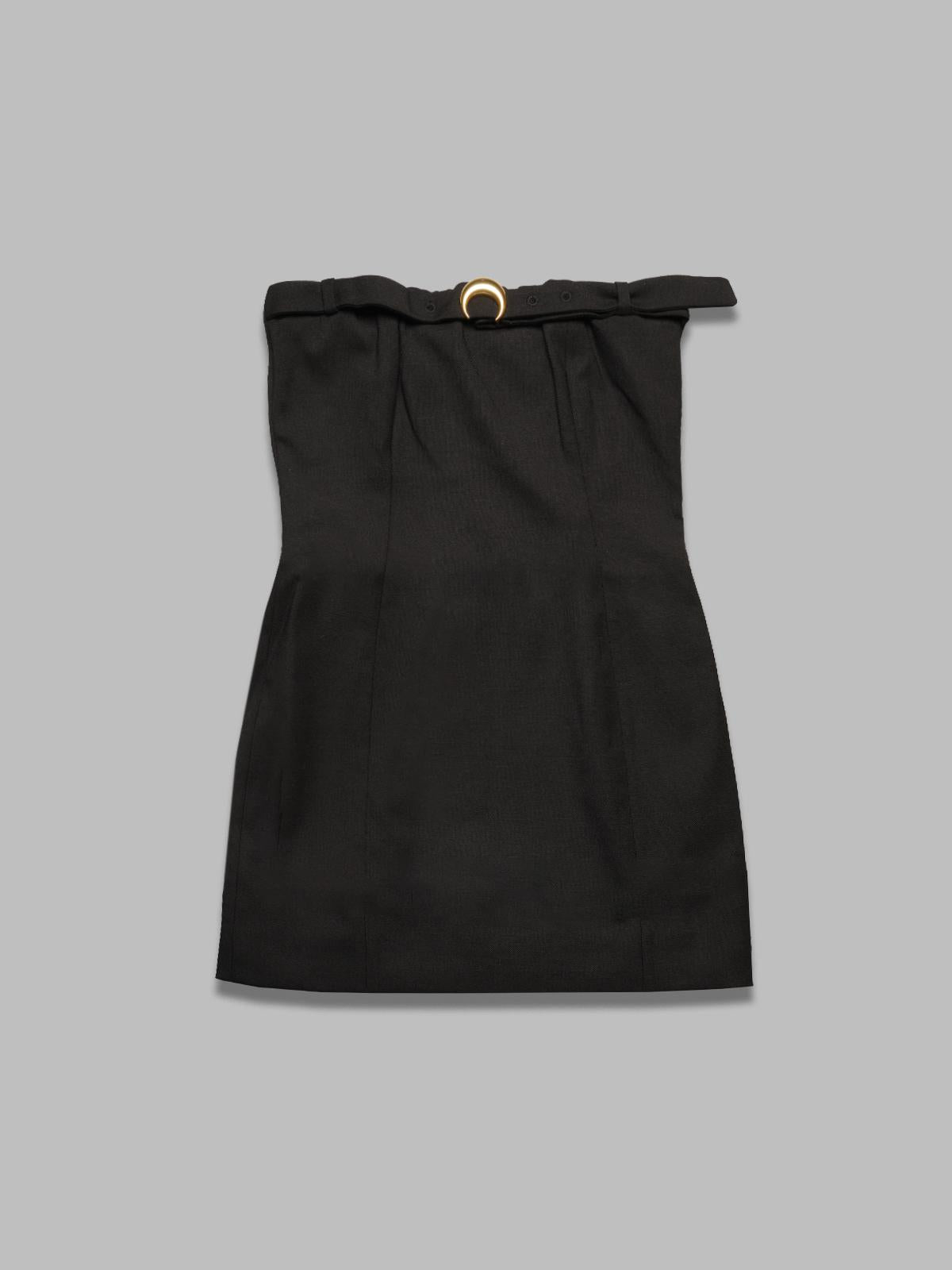 virgin wool twill mini dress WDR355A-RWOV0001- BK99 MARINE SERRE 