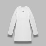 moon logo ribbed jersey ls mini dress WDR267ACJER0011- WH10 MARINE SERRE 