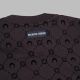 moonogram flocked fleece relaxed sweatshirt UST022ACJER0089- BK99 MARINE SERRE 