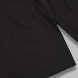 stand collar uncon jacket - slub cloth SX105- BLACK NEEDLES 