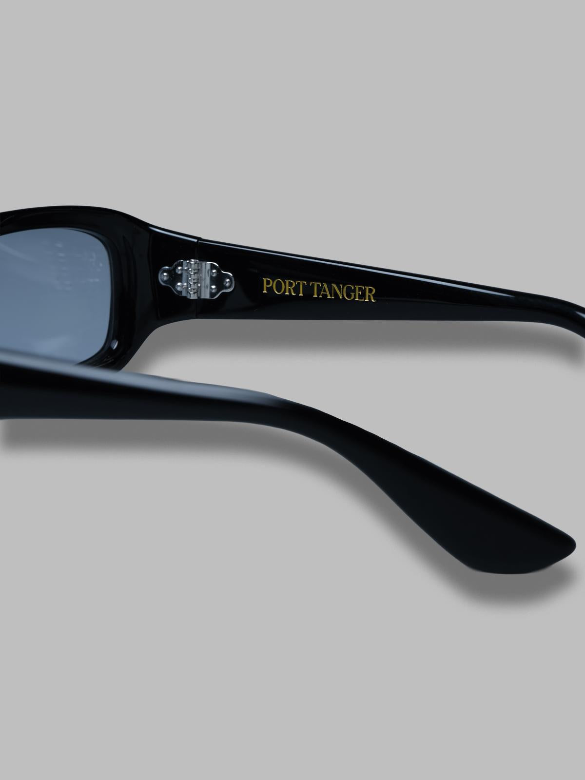 mektoub sunglasses - black acetate, rif blue lens - made in japan PT-6202- BK PORT TANGER 