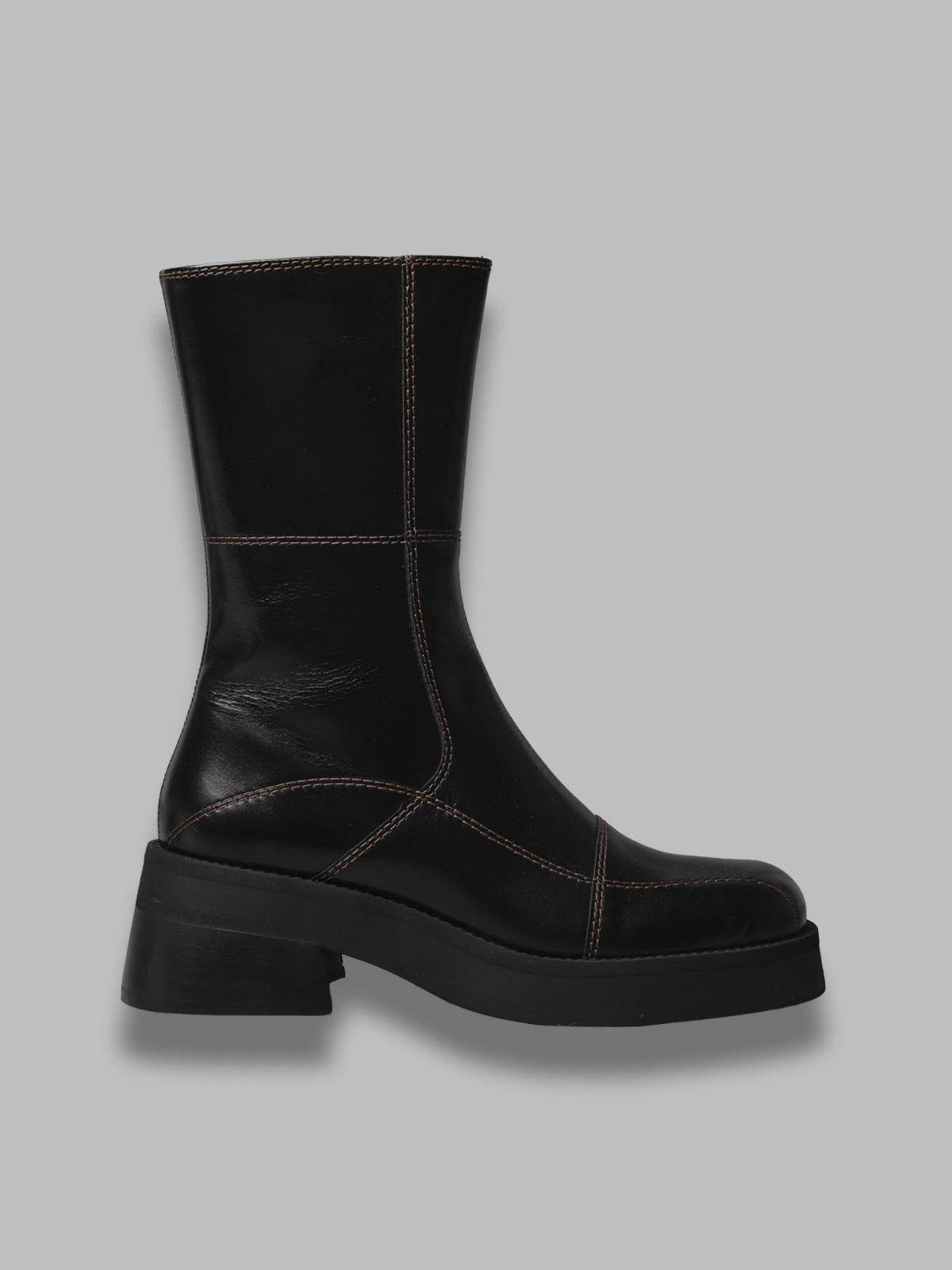 heya black ankle boots E8_3768- BK MIISTA 