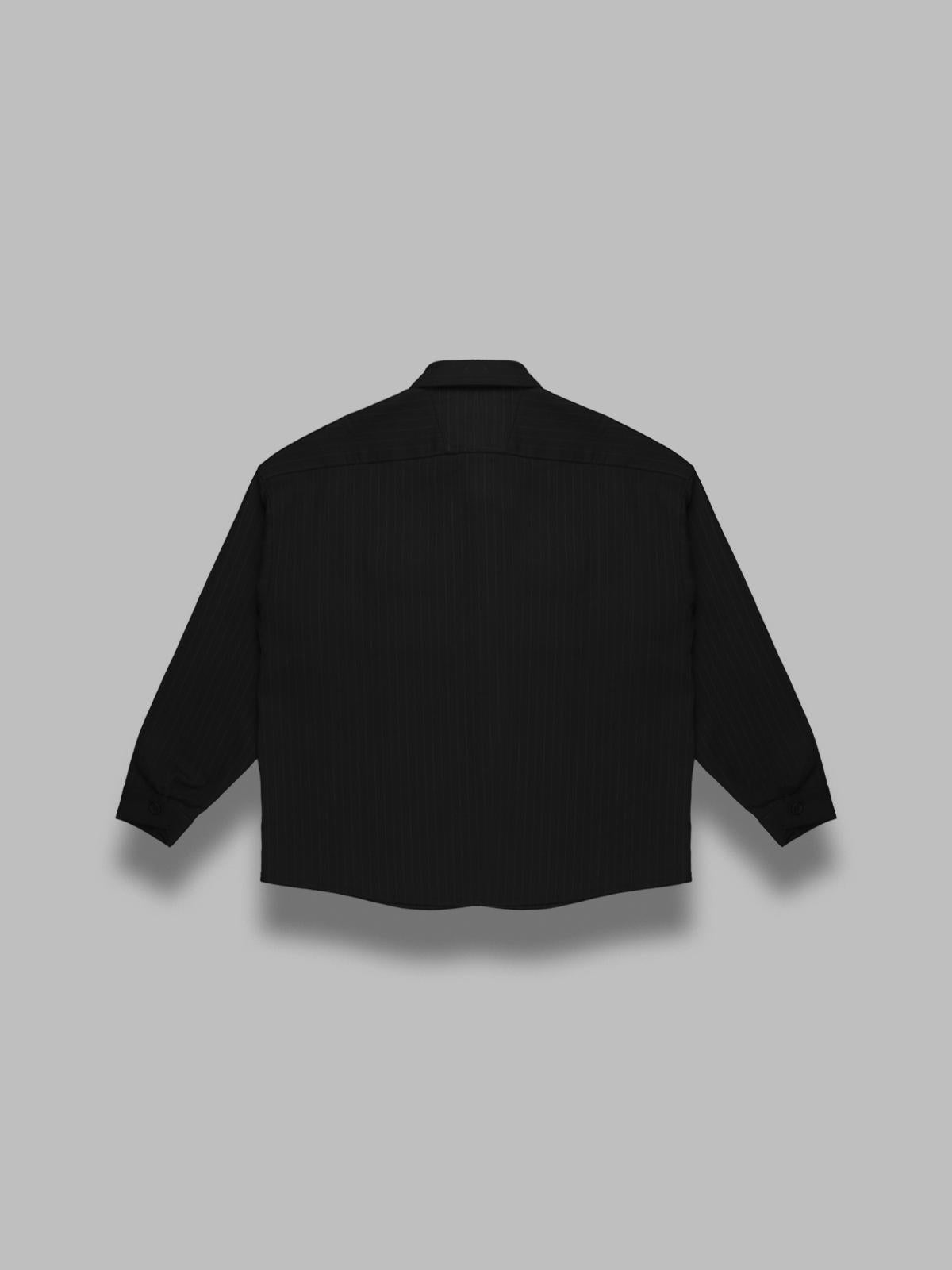 pinstripe overshirt 251M141- BK MISBHV 