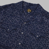 s/s western shirt - rayon leopard jacquard SX274- NYBK NEEDLES 
