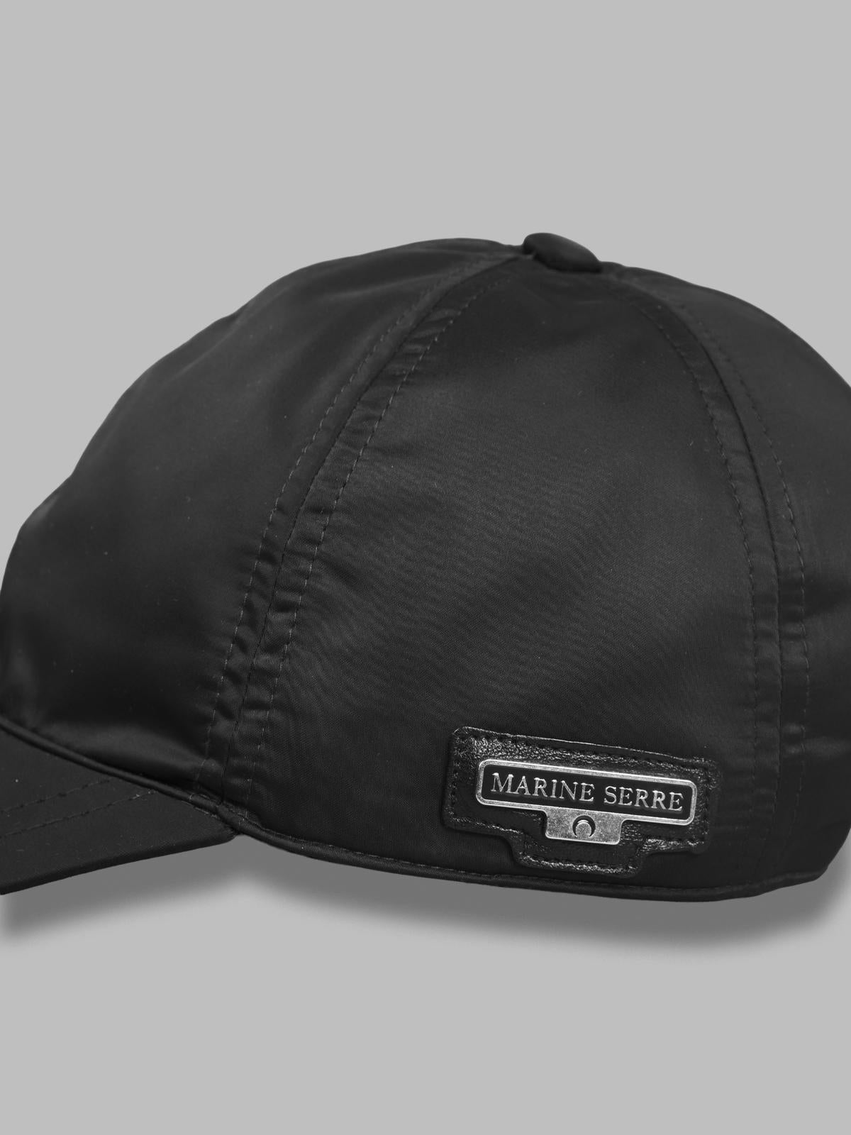 satin nylon baseball cap UHG066ACWOV0081- BK99 MARINE SERRE 